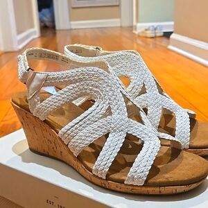ROCKPORT ▪︎ Women's Briah Braid Strap Sandals, Cork Heel, 8.5M, NIB